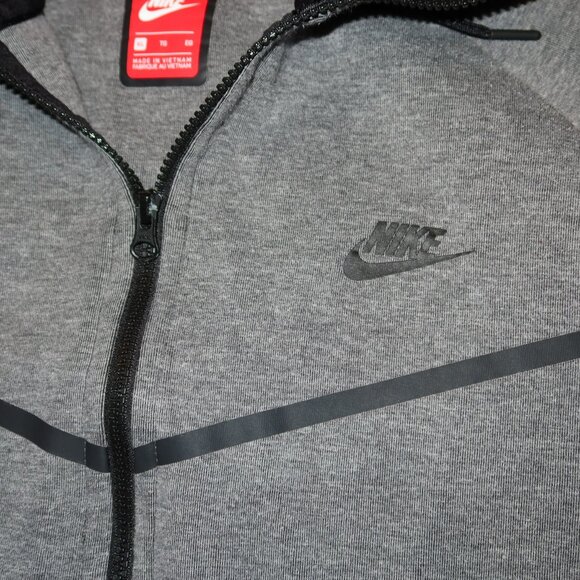 Nike Tech Fleece Windrunner Hoodie Heather Grey Sweatshirt Mens  XL 805144 091 - Picture 6 of 11